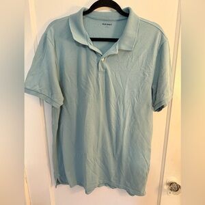 Old Navy Men's Sea Foam Polo Shirt L